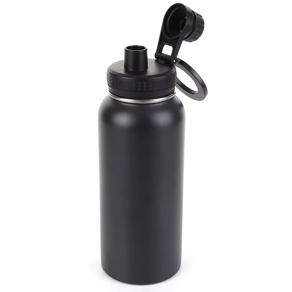 Magnetic Phone Holder Water Bottle Insulated Water Bottle 1000Ml Leak Proof Double Wall Vacuum Insulated Stainless Steel Thermos