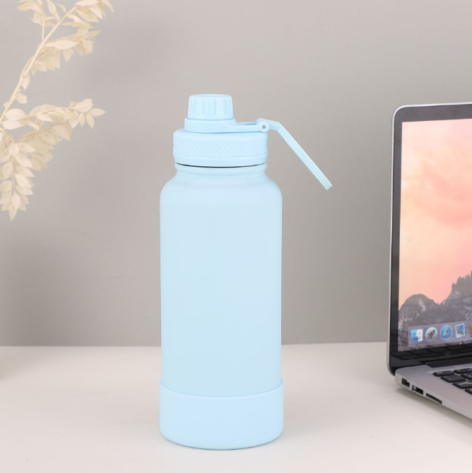 Magnetic Phone Holder Outdoor Large Capacity 1L Wide-Mouth Insulated Stainless Steel Sports Water Bottle